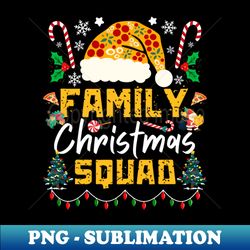 funny santa pizza hat family christmas 2023 matching foodie squad - elegant sublimation png download - perfect for sublimation art