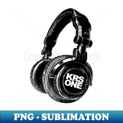 Krs One Retro Headphones - PNG Transparent Digital Download File for Sublimation - Create with Confidence