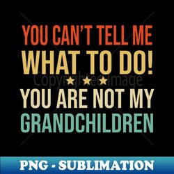 you cant tell me what to do you are not my grandchildren funny saying - instant png sublimation download - fashionable and fearless