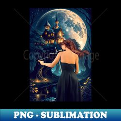Girl play violin and house on tree - Creative Sublimation PNG Download - Add a Festive Touch to Every Day