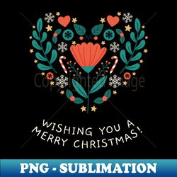 Wishing you a merry christmas - Artistic Sublimation Digital File - Transform Your Sublimation Creations