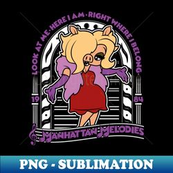 miss piggy muppets manhattan melodies - special edition sublimation png file - perfect for sublimation mastery