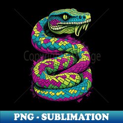 tie-dye-pattern snake - png transparent sublimation design - create with confidence