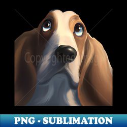 Sad Basset Hound - Unique Sublimation PNG Download - Transform Your Sublimation Creations