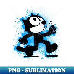 Felix The Cat Walking Spray Paint - Retro PNG Sublimation Digital Download - Bold & Eye-catching