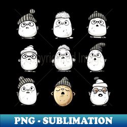 Potatoes and Christmas hats - Exclusive PNG Sublimation Download - Spice Up Your Sublimation Projects