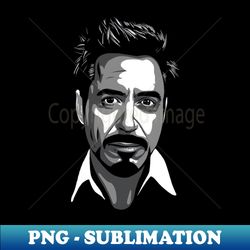 Robert Downey Jr greyscale - Trendy Sublimation Digital Download - Capture Imagination with Every Detail