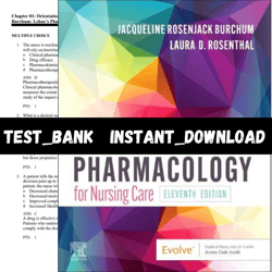 Test Bank for Lehne's Pharmacology for Nursing Care, 11th Edition By Laura Rosenthal PDF | Instant Download | All Chapte