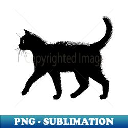 Black Cat Walk - Artistic Sublimation Digital File - Add a Festive Touch to Every Day