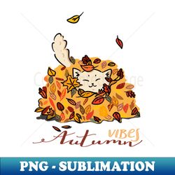 Autumn vibecat - Stylish Sublimation Digital Download - Bold & Eye-catching
