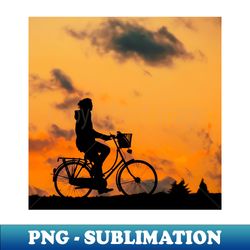 biking in the sunset - PNG Sublimation Digital Download - Spice Up Your Sublimation Projects