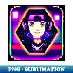 cyberpunk anime girl futuristic - Instant PNG Sublimation Download - Vibrant and Eye-Catching Typography