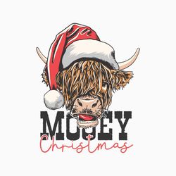 Vintage Western Mooey Christmas Cow SVG Digital Files