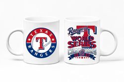 Texas Rangers World Series Mug, Texas Champions 2023 Coffee Mug, Texas Rangers Christmas Gift, Rangers World Series 2023