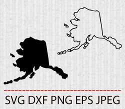Alaska SVG,PNG,EPS Cameo Cricut Design Template Stencil Vinyl Decal Tshirt Transfer Iron on