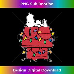 Peanuts Snoopy Doghouse Christmas Lights Long Sl - Minimalist Sublimation Digital File - Tailor-Made for Sublimation Craftsmanship
