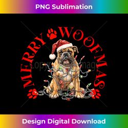 Merry Woofmas with Christmas Boxer Dog Tank - Sublimation-Optimized PNG File - Ideal for Imaginative Endeavors