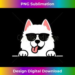 Samoyed With Sunglasses Funny Samoyed Owner Dog Lover Tank T - Deluxe Png Sublimation Download - Ideal For Imaginative Endeavors