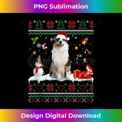 Australian Shepherd Christmas Ugly Sweater Funny Dog Lover Tank - Sublimation-Optimized PNG File - Chic, Bold, and Uncompromising