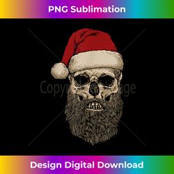 Bearded Santa Skull T-Shirt Santa Lumberjack S - Eco-Friendly Sublimation PNG Download - Craft with Boldness and Assurance