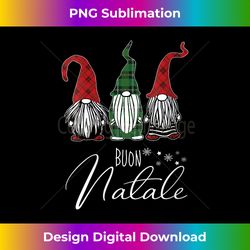 Womens Cute Xmas Gnomes Buon Natale Italian Merry Christmas Graphic V-Ne - Classic Sublimation PNG File - Striking & Memorable Impressions