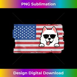 Samoyed Usa Flag Funny Samoyed Owner Dog Lover Tank T - Sleek Sublimation Png Download - Elevate Your Style With Intricate Details