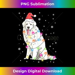 Great Pyrenees Christmas Lights Xmas Patou Pyrenean Tank - Futuristic PNG Sublimation File - Chic, Bold, and Uncompromising