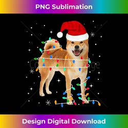 Funny Shiba Inu Christmas Light Gifts - Eco-Friendly Sublimation PNG Download - Chic, Bold, and Uncompromising