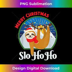 Slo Ho Ho Merry Christmas, Sloth Christmas - Classic Sublimation PNG File - Pioneer New Aesthetic Frontiers