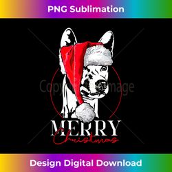 Funny Santa Basenji Merry Christmas dog mom dog Tank - Deluxe PNG Sublimation Download - Pioneer New Aesthetic Frontiers