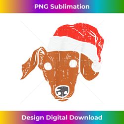 Santa Hat Dachshund Christmas Xmas Wiener Weiner D - Sophisticated PNG Sublimation File - Crafted for Sublimation Excellence