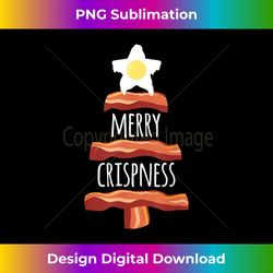 Merry Crispness Xmas Bacon Christmas - Minimalist Sublimation Digital File - Elevate Your Style with Intricate Details