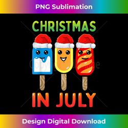 Christmas In July Santa Hat Ice Pops Funny Kids Toddler - Artisanal Sublimation PNG File - Challenge Creative Boundaries