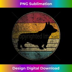 Corgi Dog Vintage Distressed Retro Style 70s 80s Men Women Tank - Timeless PNG Sublimation Download - Access the Spectrum of Sublimation Artistry