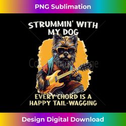 Happy Tail-wagging with Rock Music for electric Guitar Dogs Tank - Deluxe PNG Sublimation Download - Immerse in Creativity with Every Design