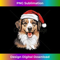 australian shepherd santa hat christmas aussie dog lovers long sl - bespoke sublimation digital file - crafted for sublimation excellence