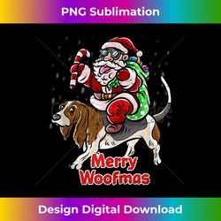 Basset Hound Santa Claus Christmas Dog Merry Woofmas Dogs Tank - Sleek Sublimation PNG Download - Reimagine Your Sublimation Pieces