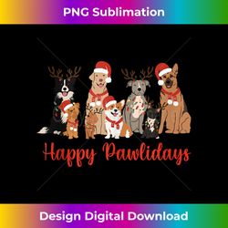 Happy Pawlidays Cute Dogs Christmas - Funny Dogs Lover Xmas Tank - Bespoke Sublimation Digital File - Striking & Memorable Impressions