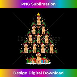 Lighting Xmas Holiday Santa Toy Poodle Dog Christmas Tr - Deluxe PNG Sublimation Download - Tailor-Made for Sublimation Craftsmanship