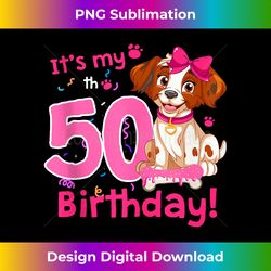 It's My 50th Birthday Pet Dog Theme 50 Year Old B-Day Party Tank - Classic Sublimation PNG File - Ideal for Imaginative Endeavors