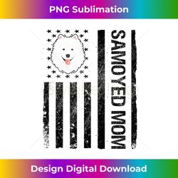 Samoyed Mom American Usa Flag Funny Samoyed Owner Dog Mom Tank - Deluxe Png Sublimation Download - Rapidly Innovate Your Artistic Vision