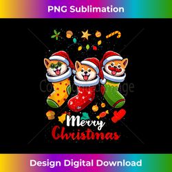 Akita Inu Santa Claus Christmas Stocking Dog X-Mas Dogs Tank - Timeless PNG Sublimation Download - Channel Your Creative Rebel