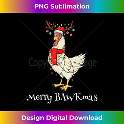Christmas Chicken Holiday Lights And Ornaments Merry BAW - Crafted Sublimation Digital Download - Animate Your Creative Concepts