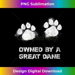 Owned by a Great Dane Paw Print Dog Lover T-Shi - Sophisticated PNG Sublimation File - Challenge Creative Boundaries