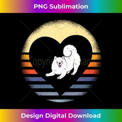 Samoyed Vintage Heart Funny Samoyed Owner Dog Lover Tank T - Sophisticated Png Sublimation File - Craft With Boldness And Assurance