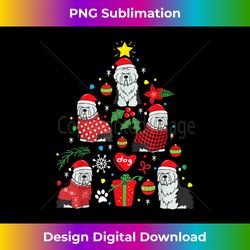 Old English Sheepdog Sheepie Christmas Ornament Tree - Classic Sublimation PNG File - Channel Your Creative Rebel