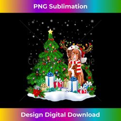 Irish Setter Dog Christmas Tree Lights Santa Pajamas Xmas Tank - Eco-Friendly Sublimation PNG Download - Reimagine Your Sublimation Pieces