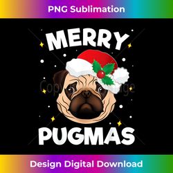 Merry Pugmas Funny Christmas Santa Pug O - Sophisticated PNG Sublimation File - Challenge Creative Boundaries