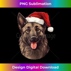 dutch shepherd santa hat christmas sweater pet dogs tank - eco-friendly sublimation png download - tailor-made for sublimation craftsmanship