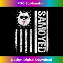 Samoyed American Usa Flag Funny Samoyed Owner Dog Lover Tank T - Chic Sublimation Digital Download - Pioneer New Aesthetic Frontiers
